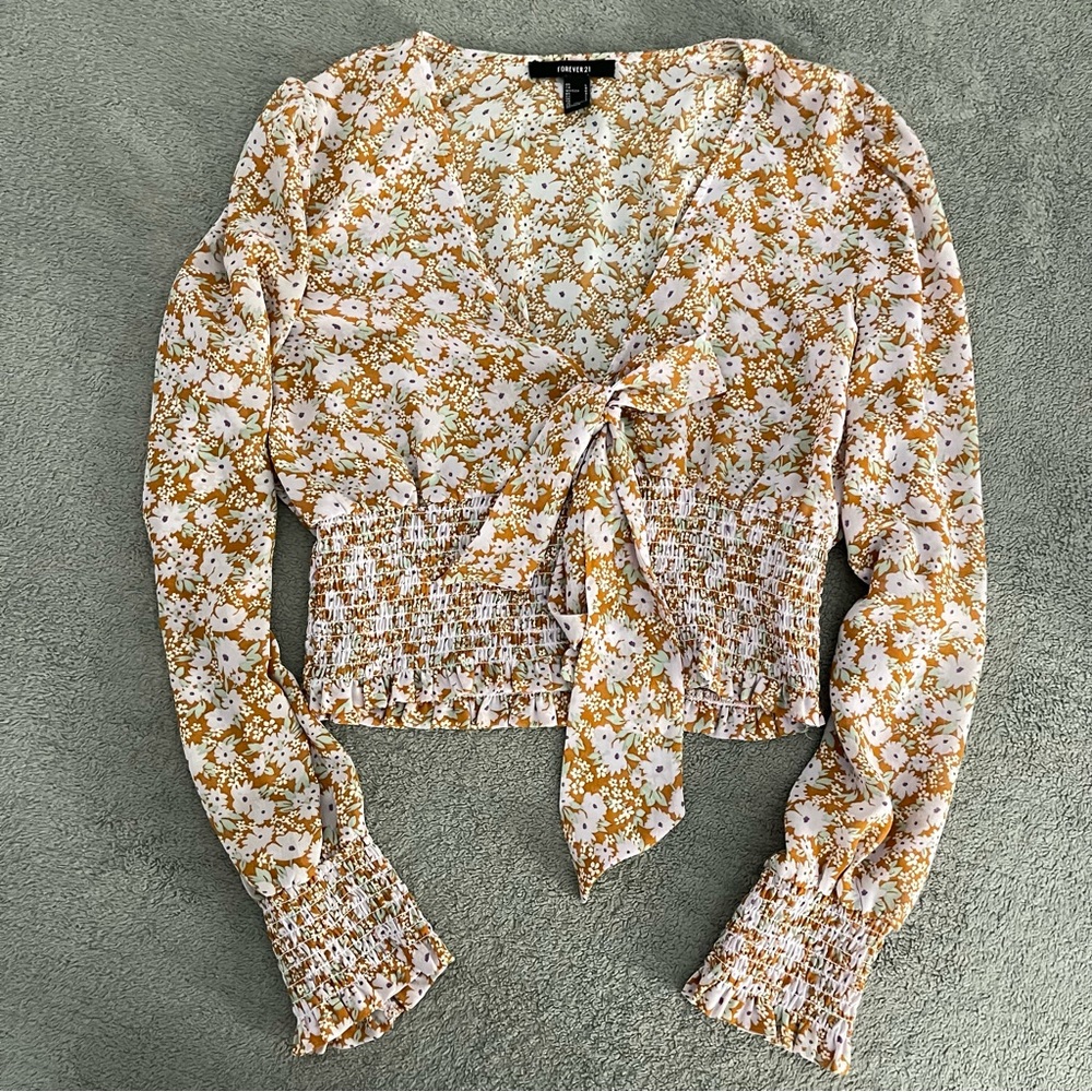 Long Sleeve Floral Blouse